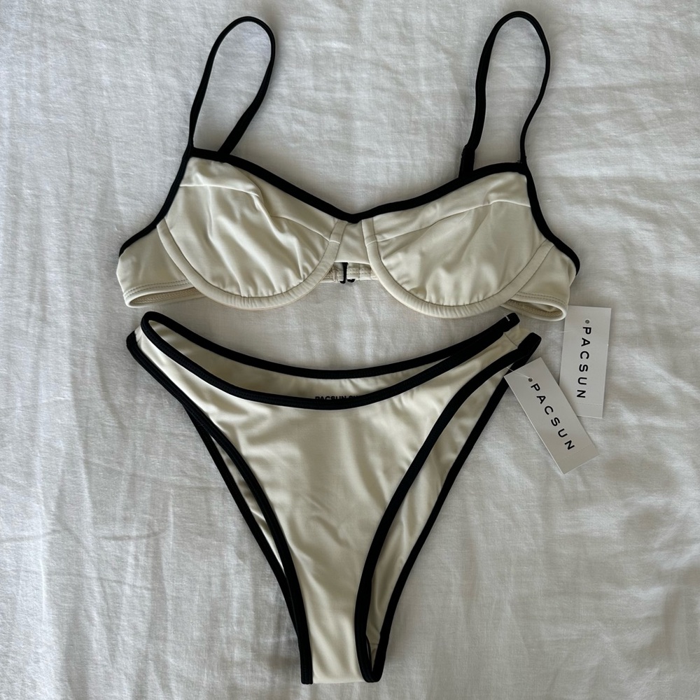 Pacsun Eco Ivory Bonnie Bikini Set - New with Tags